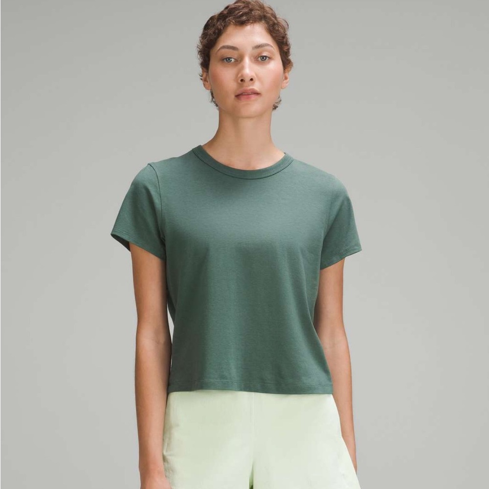 Lululemon Classic Fit Cotton Blend Tee - Dark Forest